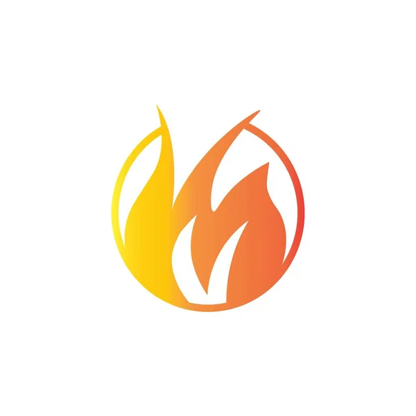 Fire Illustration Icon Logo Vector Design — Stock Vector