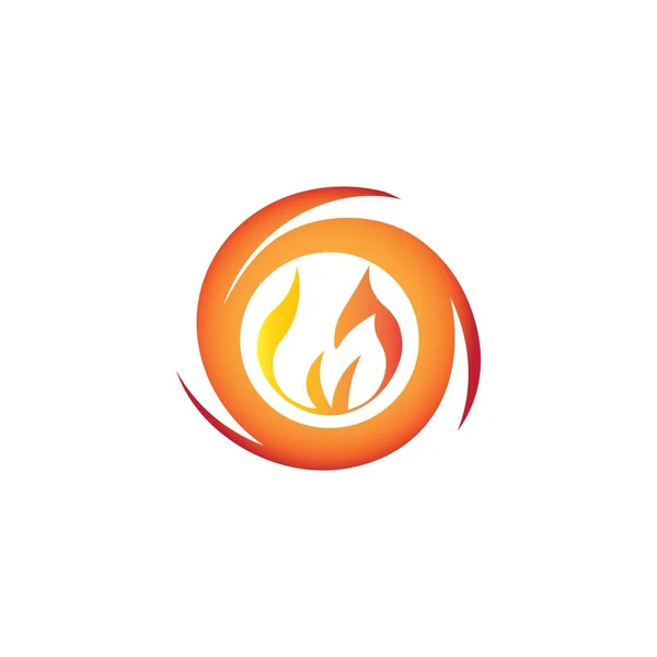 Fire Illustration Icon Logo Vector Design — Stock Vector
