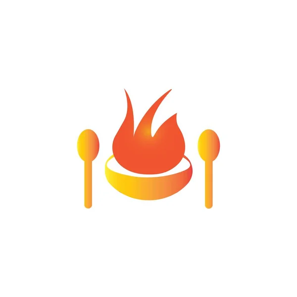 Illustration Nourriture Chaude Design Vectoriel Logo — Image vectorielle