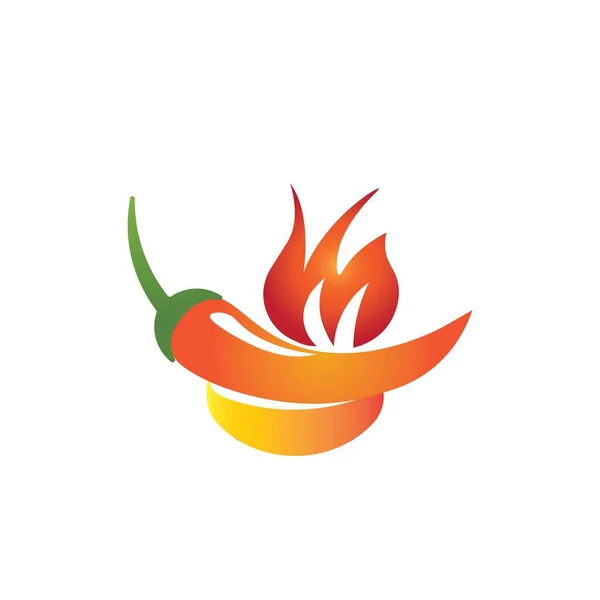 Spicy Illustration Logo Vector Design — Stock Vector