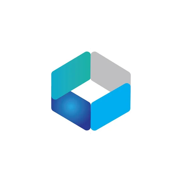 Desenho Vetor Logotipo Ilustração Gelo Cubo — Vetor de Stock