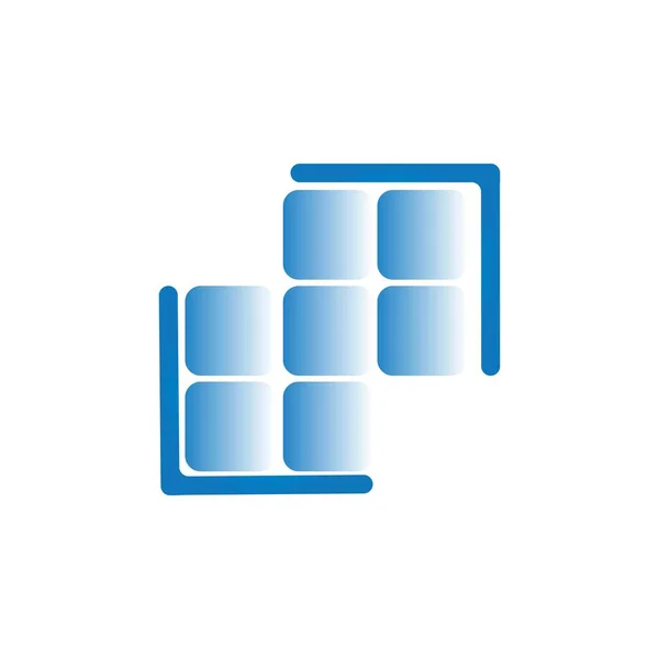 Design Vetor Logotipo Ilustração Vidro Automático — Vetor de Stock