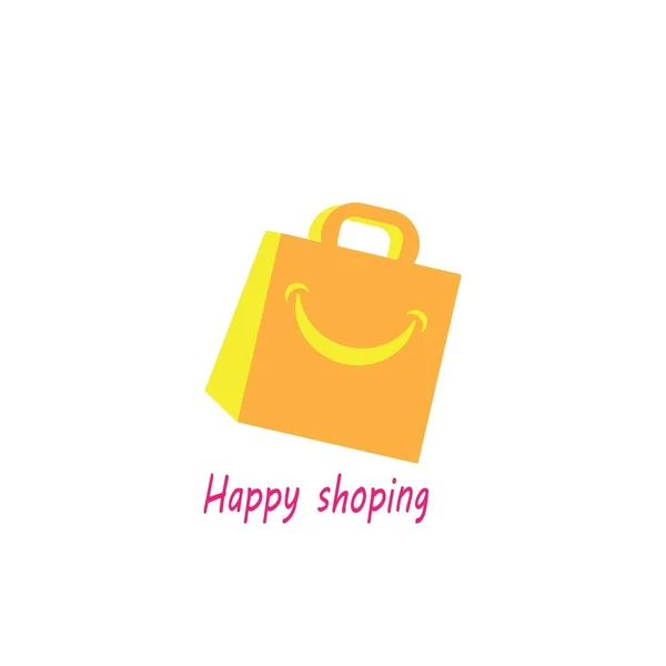 Alışveriş Çantası Illüstrasyon Simgesi Logo Vektör Tasarımı — Stok Vektör
