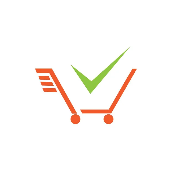 Carrinho Compras Ícone Logotipo Vetor Design —  Vetores de Stock