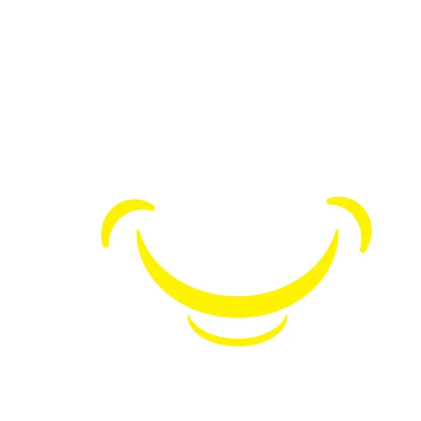 Glimlach Illustratie Pictogram Logo Vector Ontwerp — Stockvector