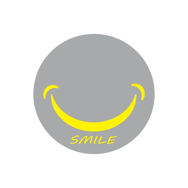 Sorriso Ilustração Ícone Logotipo Vetor Design — Vetor de Stock