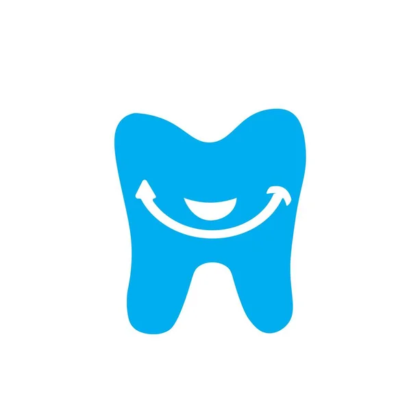 Sonrisa Ilustración Dental Logo Vector Diseño — Archivo Imágenes Vectoriales