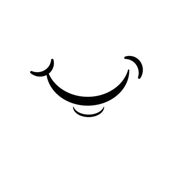 Gülümseme Illüstrasyon Simgesi Logo Vektör Tasarımı — Stok Vektör
