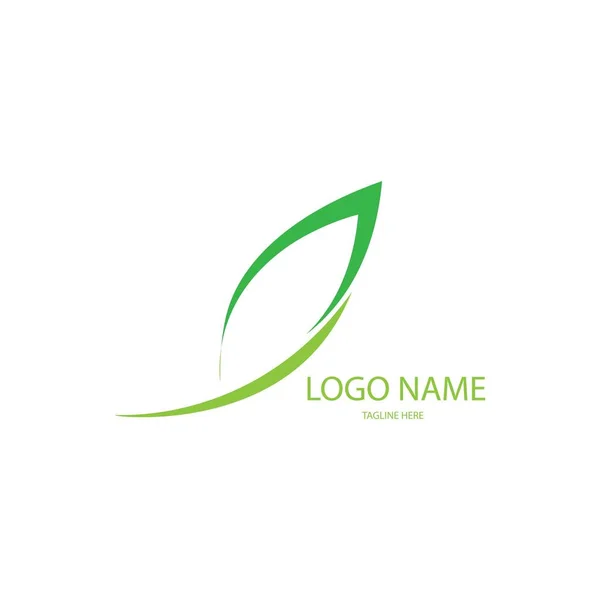 Disegno Vettoriale Logo Illustrazione Foglia — Vettoriale Stock