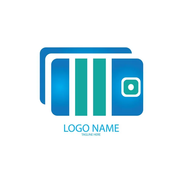 Cüzdan Illüstrasyon Logo Vektör Tasarımı — Stok Vektör
