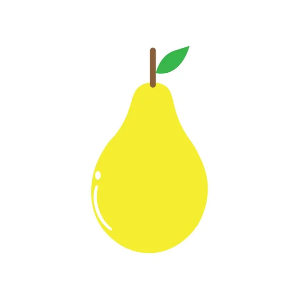 梨のイラストロゴベクトルデザイン — ストックベクタ
