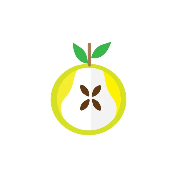 Desenho Vetor Logotipo Ilustração Fruto Pera — Vetor de Stock