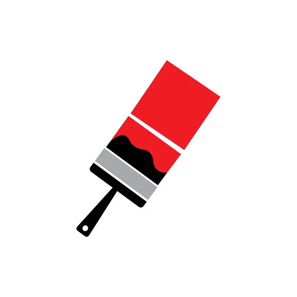 Pennello Illustrazione Logo Disegno Vettoriale — Vettoriale Stock