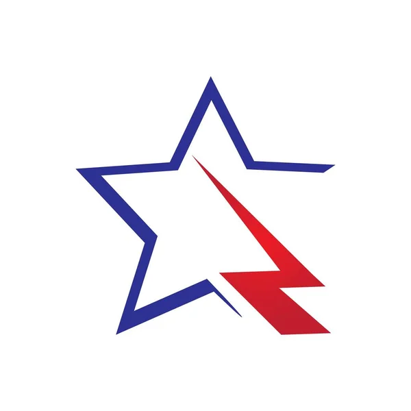 Ilustração Estrela Logotipo Vetor Design — Vetor de Stock