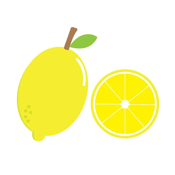 Citronové Ovoce Ilustrační Logo Vektor Design — Stockový vektor