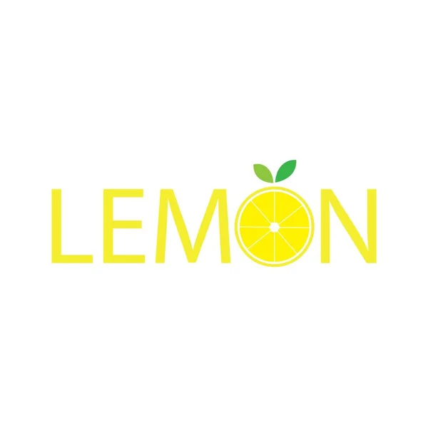 Zitrone Frucht Illustration Logo Vektor Design — Stockvektor