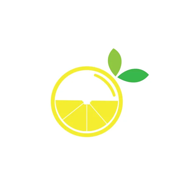 Limón Fruta Ilustración Logo Vector Diseño — Archivo Imágenes Vectoriales