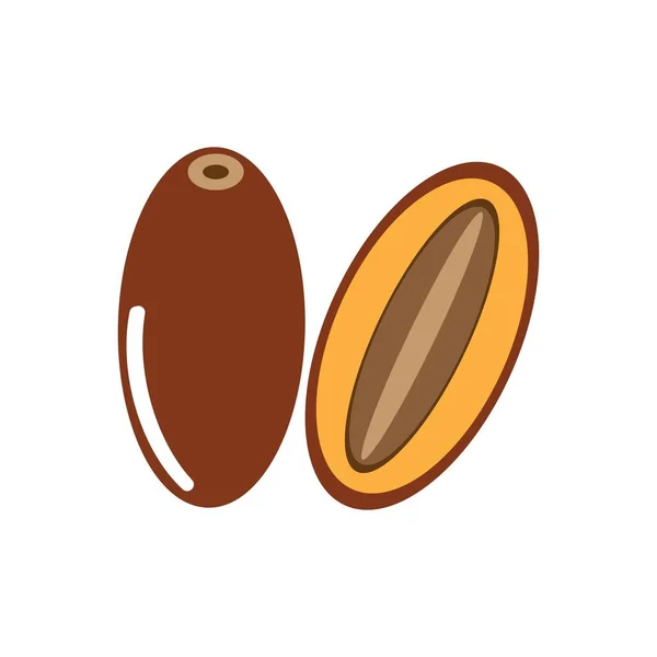 Dates Fruit Illustration Logo Vecteur Design — Image vectorielle
