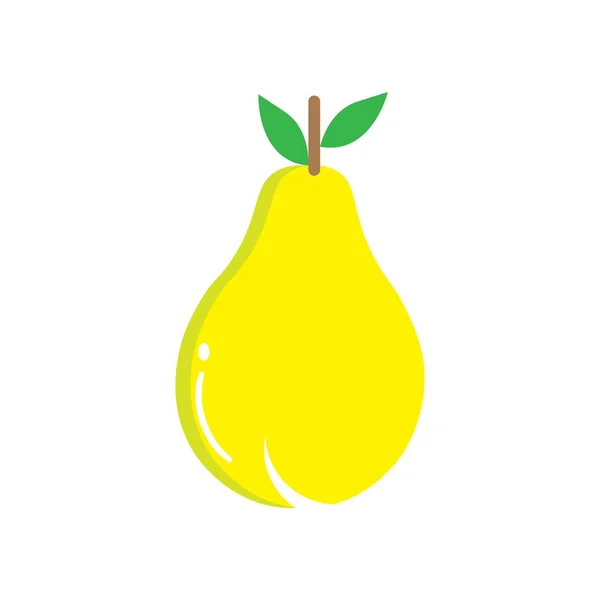Pear Fruit Illustration Logo Vector Design — Stock Vector