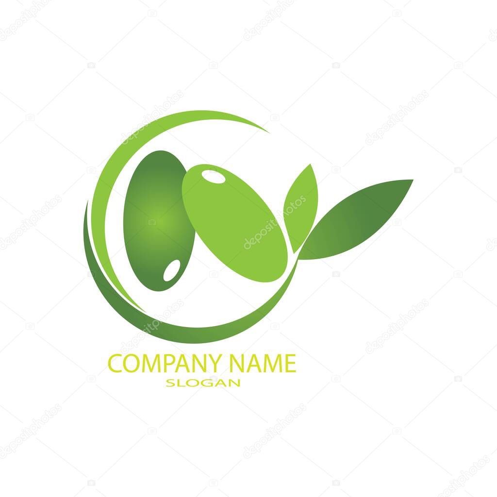 Olive illustration logo vector design
