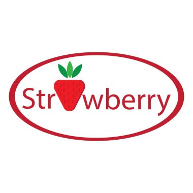 Çilek meyveli logo vektörü