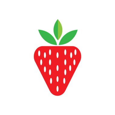 Çilek meyveli logo vektörü
