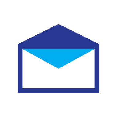 posta, zarf illüstrasyon logo vektör tasarımı