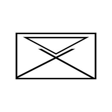 posta, zarf illüstrasyon logo vektör tasarımı