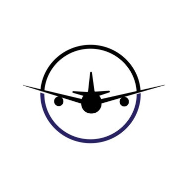 uçak illüstrasyon simgesi logo tasarımı