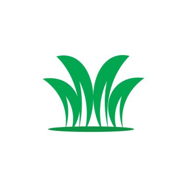 çimen, yeşil illüstrasyon logo vektör tasarımı