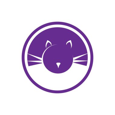 kedi illüstrasyon logo vektör tasarımı