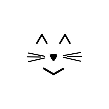 kedi illüstrasyon logo vektör tasarımı