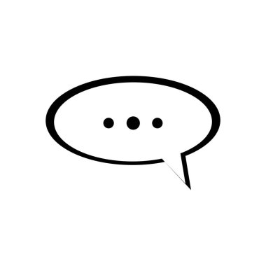 Sohbet illüstrasyon logo vektör tasarımı