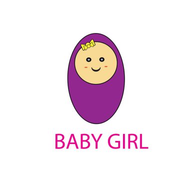 bebek illüstrasyon logo vektörü