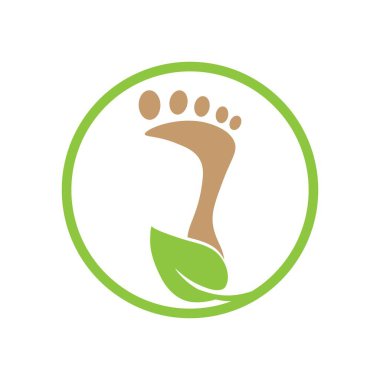 foot, nature illustration logo vektörü