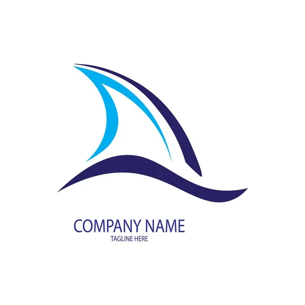 Desenho Vetor Logotipo Ícone Ilustração Tubarão — Vetor de Stock