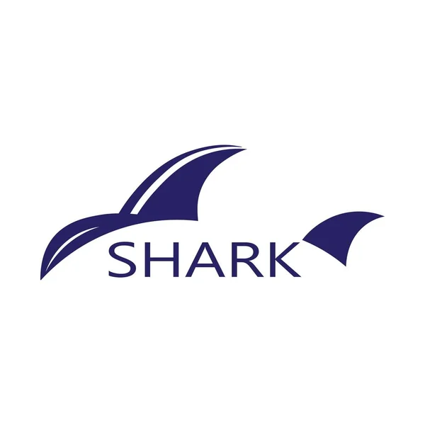 Köpekbalığı Illüstrasyon Simgesi Logo Vektör Tasarımı — Stok Vektör