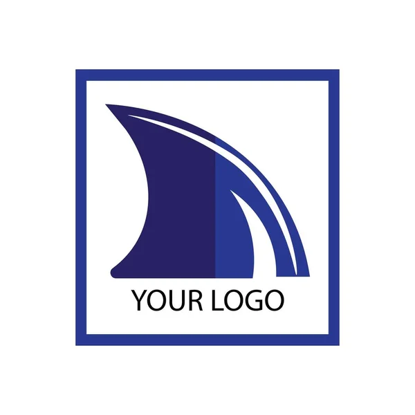 Rekin Ilustracja Ikona Logo Wektor Projekt — Wektor stockowy