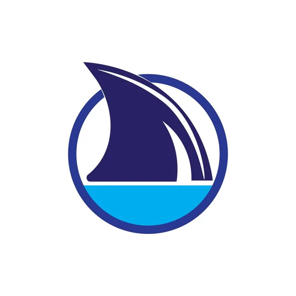 Векторный Дизайн Логотипа Акулы — стоковый вектор