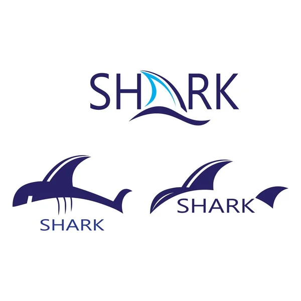 Icono Ilustración Tiburón Logo Vector Diseño — Archivo Imágenes Vectoriales