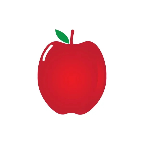 Aplle Meyve Illüstrasyon Logo Vektör Tasarımı — Stok Vektör