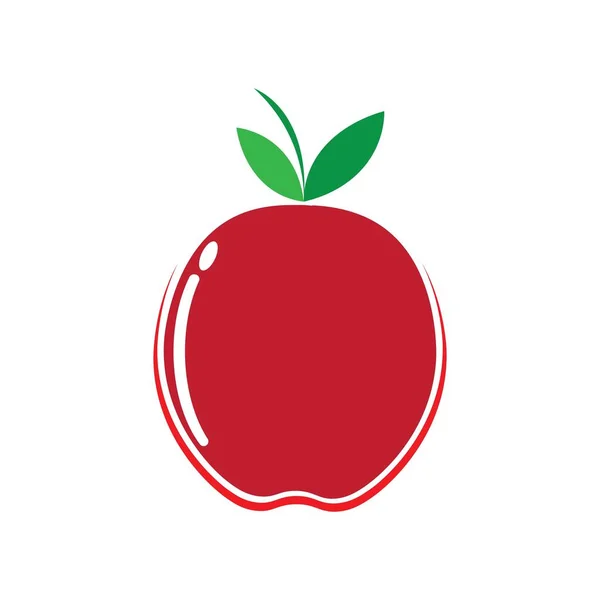 Aplle Frucht Illustration Logo Vektor Design — Stockvektor