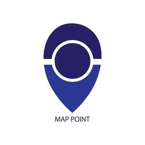 Harita Nokta Logo Vektör Tasarımı — Stok Vektör