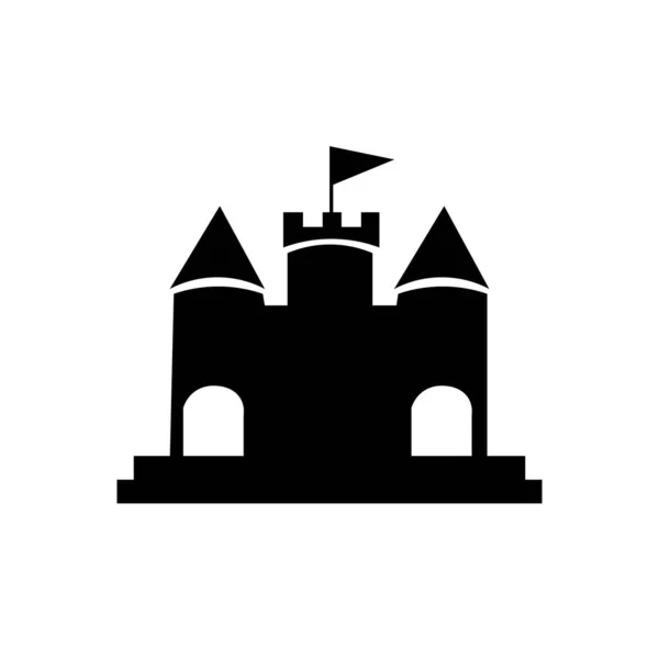 Castillo Ilustración Logo Vector Diseño — Vector de stock