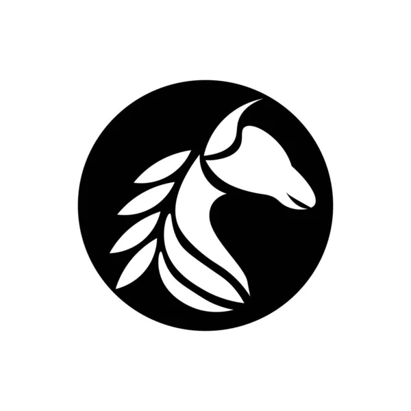 Иконка Лошади Вектор Логотипа Бесплатно — стоковый вектор