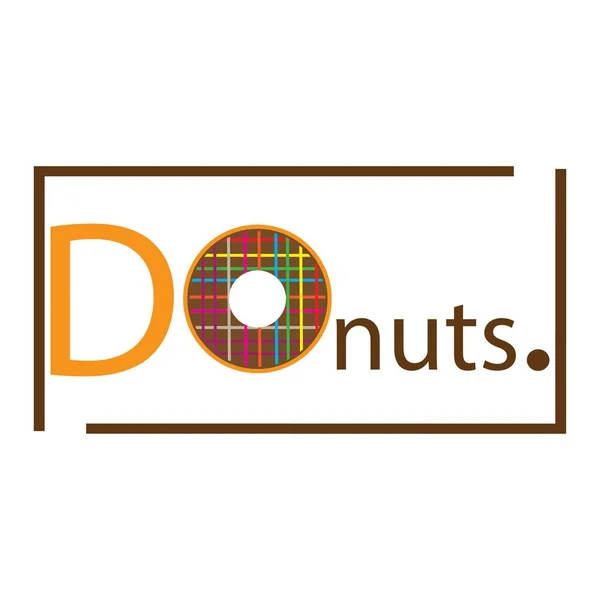 Donuts Illustratie Pictogram Logo Vector — Stockvector
