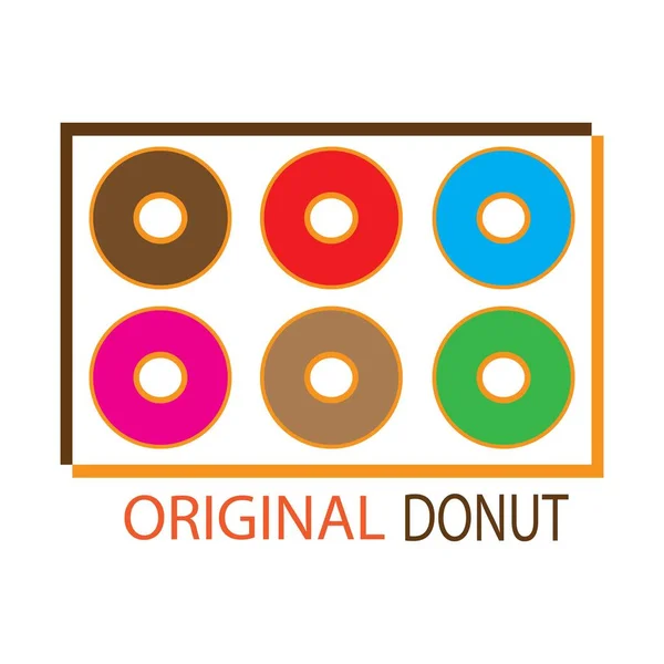 Donuts Illustration Icône Logo Vecteur — Image vectorielle