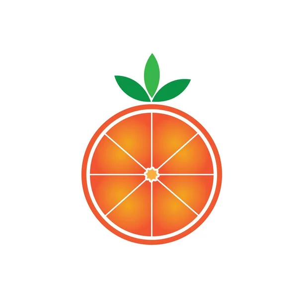 Oranje Fruit Illustratie Pictogram Logo Vector — Stockvector