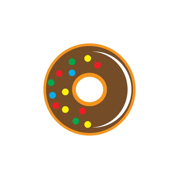 Donut Illustration Icône Logo Vecteur — Image vectorielle