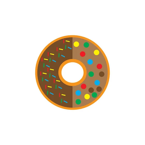 Donut Illustration Icône Logo Vectoriel Design — Image vectorielle